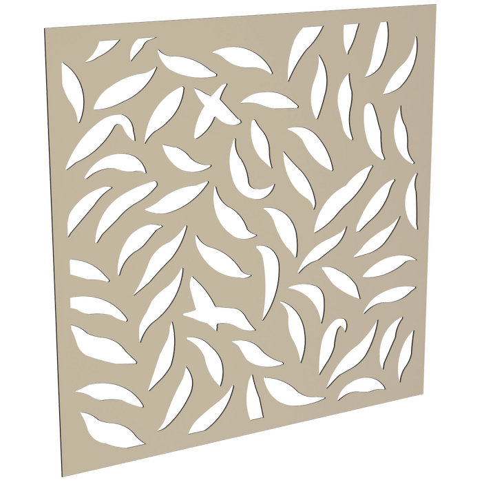 ProtectorAl 300-1200w x 300-1200h Paperbark Large Leaf Unframed Solid Aluminium Decorative Panel 