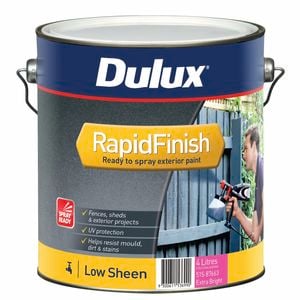 Dulux 4L Exterior Paint Rapid Finish Low Sheen Extra Bright
