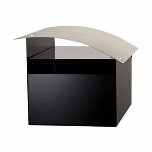 Sandleford 250 x 180 x 180mm Black & Silver Ripple Letterbox