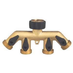 Pope Tap Adaptor 4-Way Screw on Brass