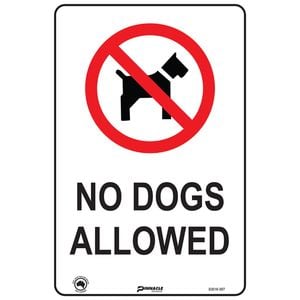 Pinnacle 300 x 200mm Metal No Dogs Allowed Sign