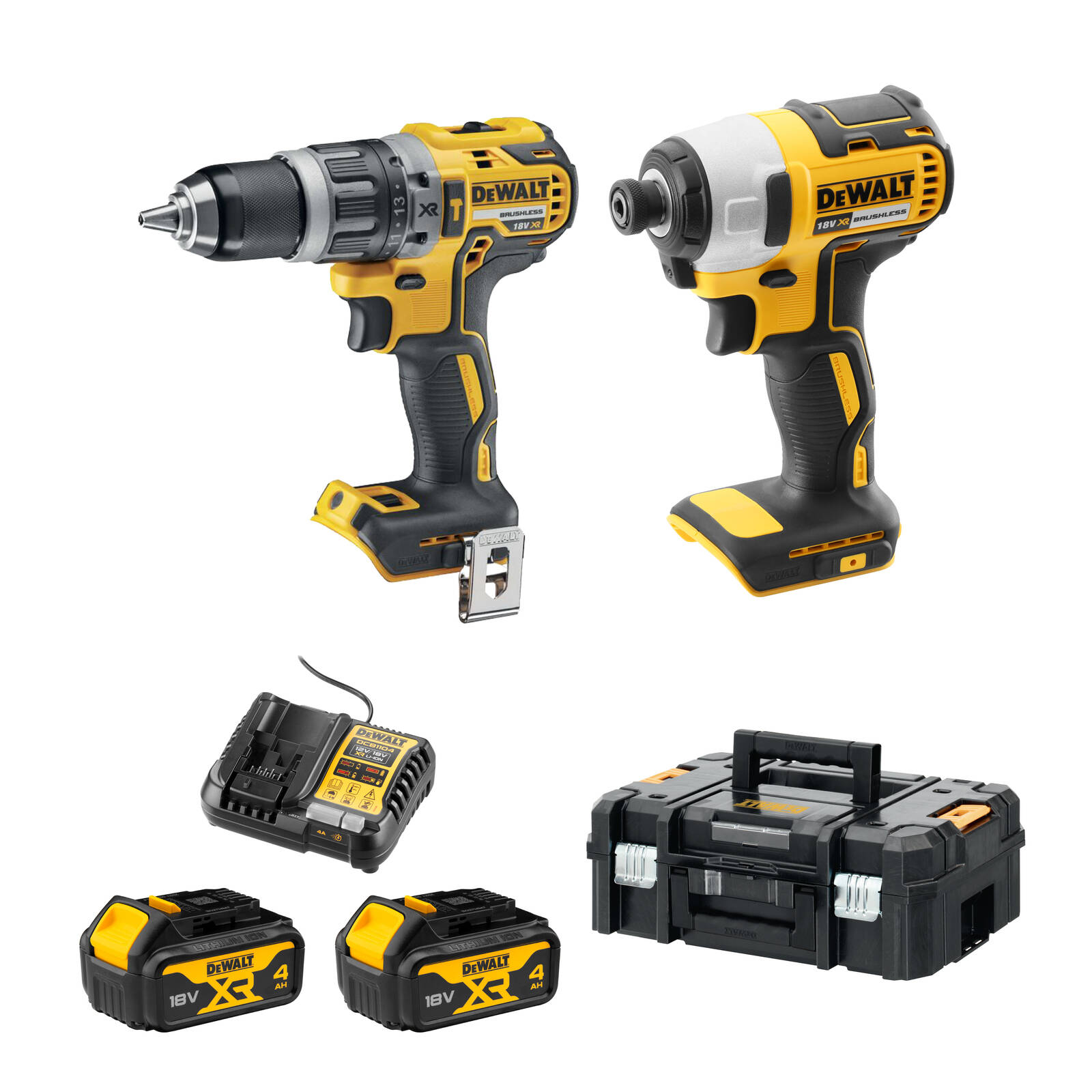 DeWALT 18V XR 4.0Ah 2 Piece Combo Kit DCZ207M2T XE