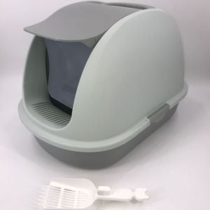 YES4PETS XL Portable Hooded Cat Toilet Litter Box Tray House w Charcoal Filter and Scoop