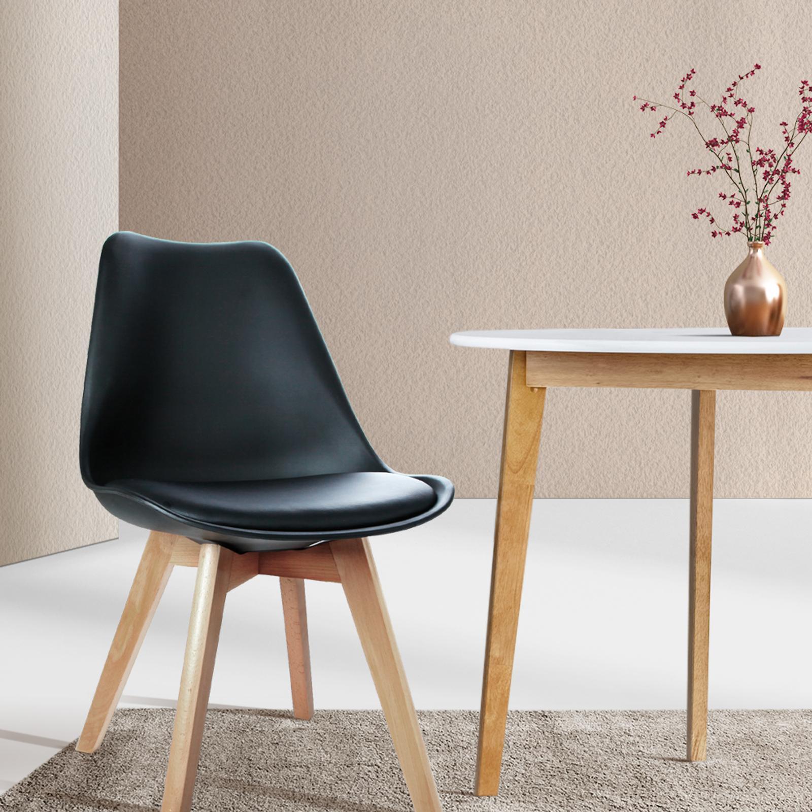 Replica eames dining chair black deals
