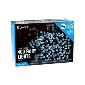 Lytworx 400 LED White Connectable Fairy Party Lights