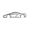 Ignite Laser Ferrari 2002 Enzo Silhouette Metal Wall Art Coated Black 23.6inch/60cm