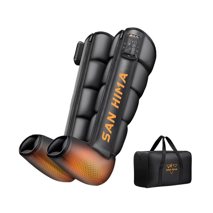 San Hima Air Compression Recovery Boots Cordless Full Leg Massager 3 Foot Heat