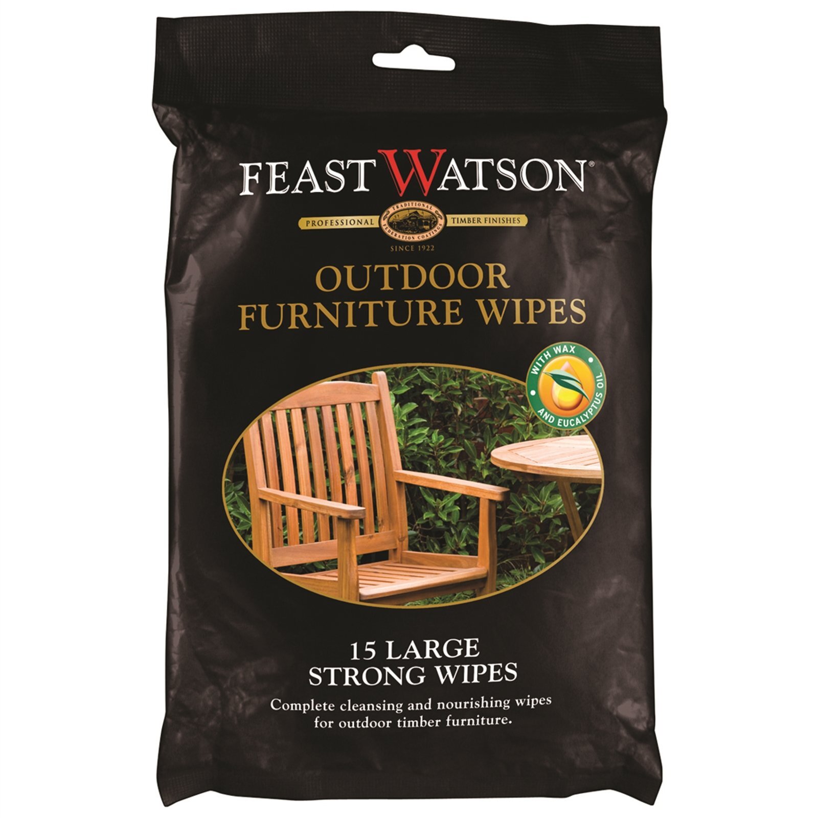 Feast Watson Outdoor Timber Furniture Wipes - 15 Pack