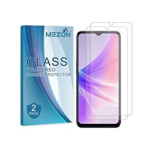 2 Pack MEZON OPPO A57 Clear Tempered Glass Screen Protectors