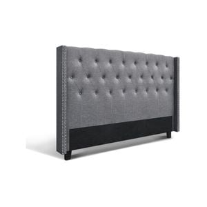 Artiss Bed Head Headboard King Size Fabric Bedhead Grey Luca