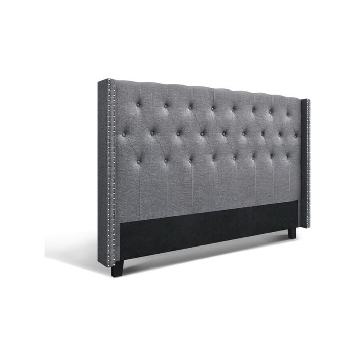 Artiss Bed Head Headboard King Size Fabric Bedhead Grey Luca