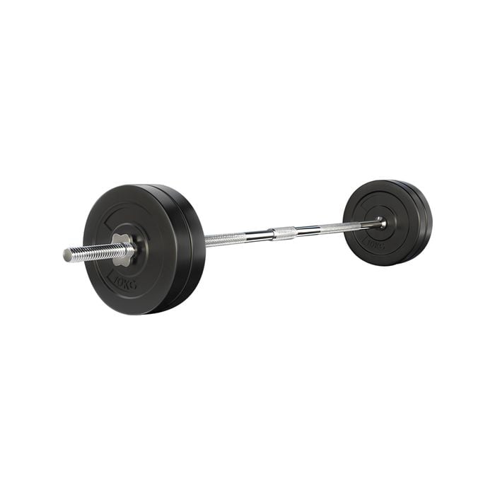 48KG Barbell Weight Set Plates Bar Bench Press 168cm