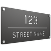 ProtectorAl 580 x 280mm Dark Charcoal ACM Cut Through Custom House Sign