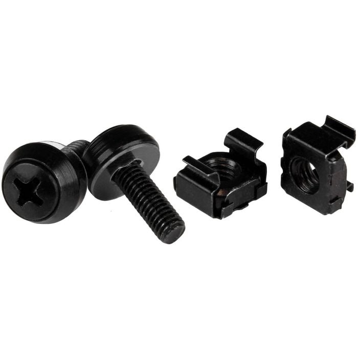 StarTech.com 50pc 10-32 Server Rack Cage Nuts and Screws w/Washers - Network/IT Rack Mount Hardware Kit