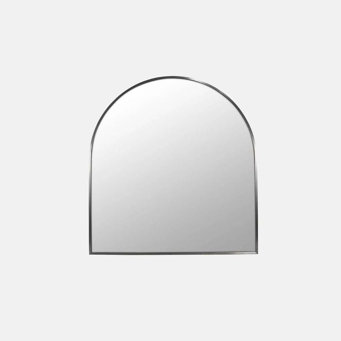 Future Glass Kira Arch Mirror - 800 x 760mm - Brushed Nickel