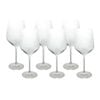 LVD 6pc Curve 23cm/540ml Stemmed Red Wine Glass Set - Clear