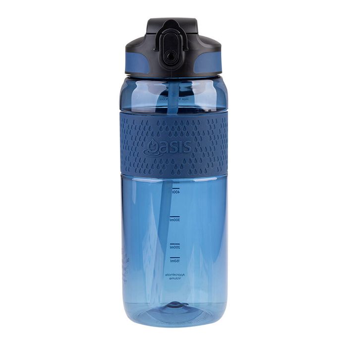 Oasis Tritan Sports Silicone Grip Drink Bottle w/ Sipper 800ml Blue Ocean