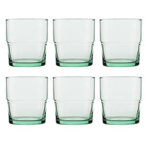 6pc Ecology Habitat Tumbler Glasses Soft Green 245ml