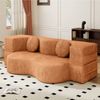 Familand 200cm Convertible Memory Foam Sofa Bed In Dark Khaki