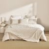 Dreamaker Chunky Embossed Fleece Throw Blanket Natural - 180 X 200cm