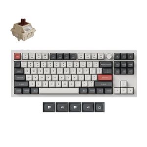 Keychron Q3 Ultra 8K Wireless Mechanical Keyboard (White) (Silk POM Switch - Brown)