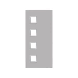 Parkwood 2040 x 820 x 41mm Entrance Door Aluminium Strata Clear Glass CFLVP11C