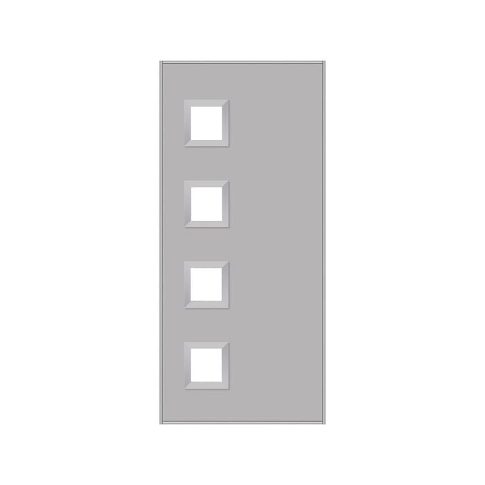 Parkwood 2040 x 820 x 41mm Entrance Door Aluminium Strata Clear Glass CFLVP11C