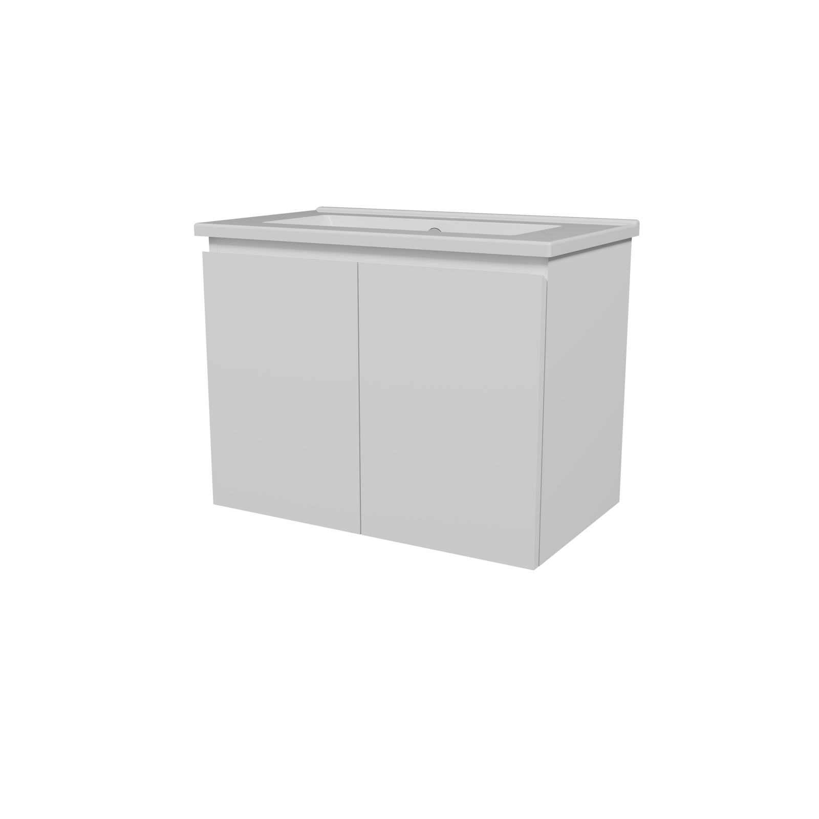 Timberline 600mm White Satin Florida Ensuite Wallhung Vanity