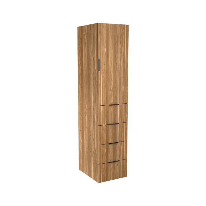 Lugna 2048 x 450 x 580mm Cove 3 Shelf 4 Drawer Right Hinged Door Storage Cabinet