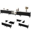 Black Extendable TV Unit Stand Cabinet