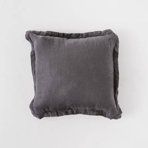 Pure European Linen Cushion Charcoal 50x50cm Myhouse