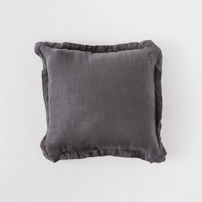 Pure European Linen Cushion Charcoal 50x50cm Myhouse