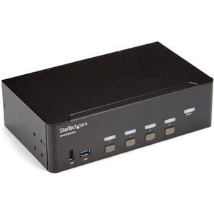StarTech.com KVM Switchbox - TAA Compliant - 4 Computer(s) - 1 Local User(s) - 3840 x 2160 - 10 x USB - 10 x HDMI