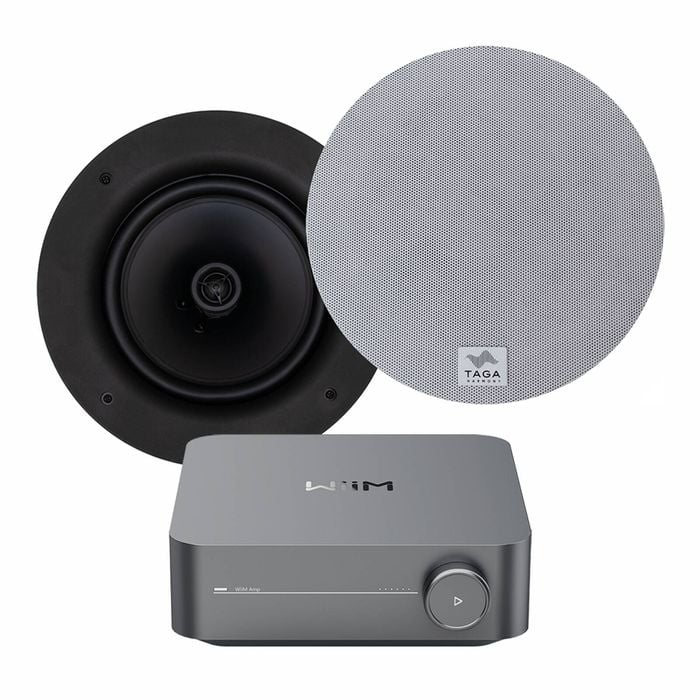 WiiM Streaming Amp w/ 6" In-Ceiling Speakers For Home Theatre DIY