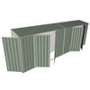 Build-a-Shed 0.8 x 6 x 2m Hinged Door Tunnel Shed with Dual Double Hinged Side Doors - Green