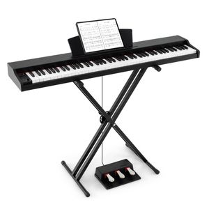 Costway 88-Key Digital Piano Keyboard Set w/Adjustable Stand Black