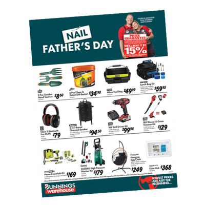 Front cover of Fathers Day catalogue.