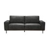 Dallas 3 Seater Pu Leather Sofa Lounge Black