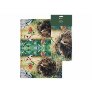 Ashdene Fauna of Australia - Echidna & Finch Tea Towel