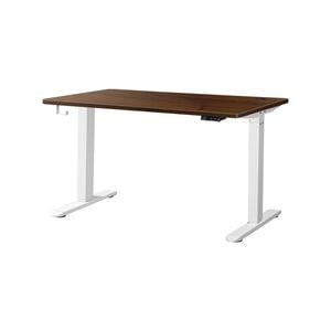 Oikiture Electric Standing Desk Single Motor 1.5m Walnut Tabletop