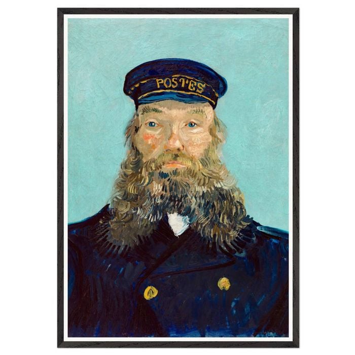 Galrie Vincent van Gogh Postman Art Print Iconic Post-Impressionist Masterpiece, Black Frame, A0 84 x 119cm (33 x 47inch)