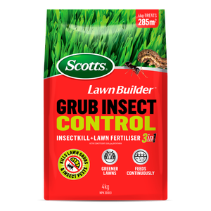 Lawn Builder 4kg Scotts Grub + Insect Control Insectkill + Lawn Fertiliser 3 in 1