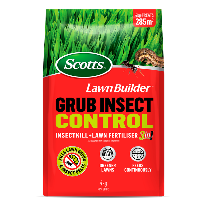 Lawn Builder 4kg Scotts Grub + Insect Control Insectkill + Lawn Fertiliser 3 in 1