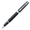 Sheaffer 300 Fine Fountain Pen (Glossy Black) (Chrome Trim)