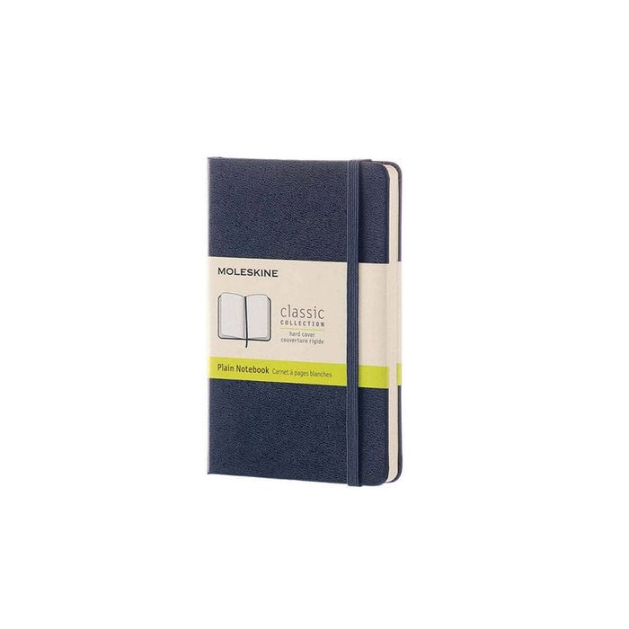 Moleskine Classic Hardcover Writing Pocket Notebook/journal Plain Sapphire Blue