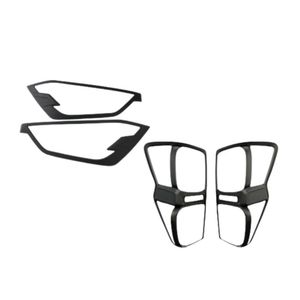 Matte Black Headlight &amp; Taillight Covers for Isuzu D-MAX 2020-2024