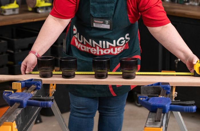 Measuring and marking paddle holes for cups