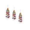 Yes4pets 3 X Large Wood Hanging Swing Bird Parrot Parakeet Cockatiel Budgie Rope Toy