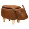Tubby Kids Storage Ottoman Bench Foot Rest Stool Bedroom Cow Chair Leather Seat