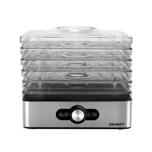 Devanti 5 Trays Food Dehydrator Stainless Steel Tray